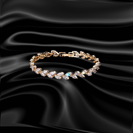 Crystal Leaf Bracelet