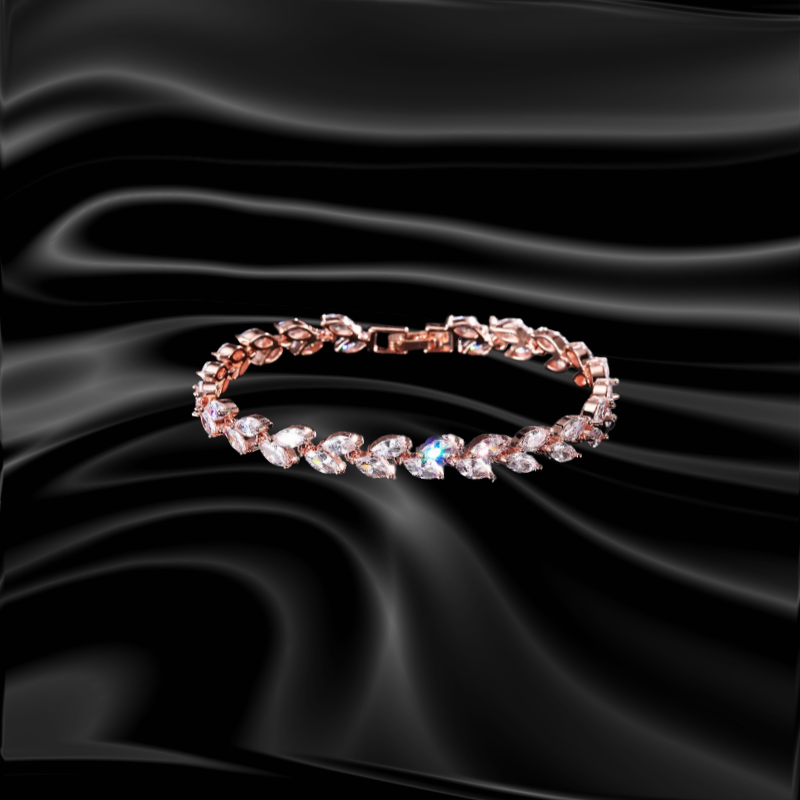 Crystal Leaf Bracelet