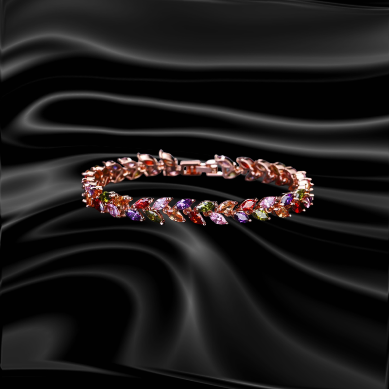 Crystal Leaf Bracelet