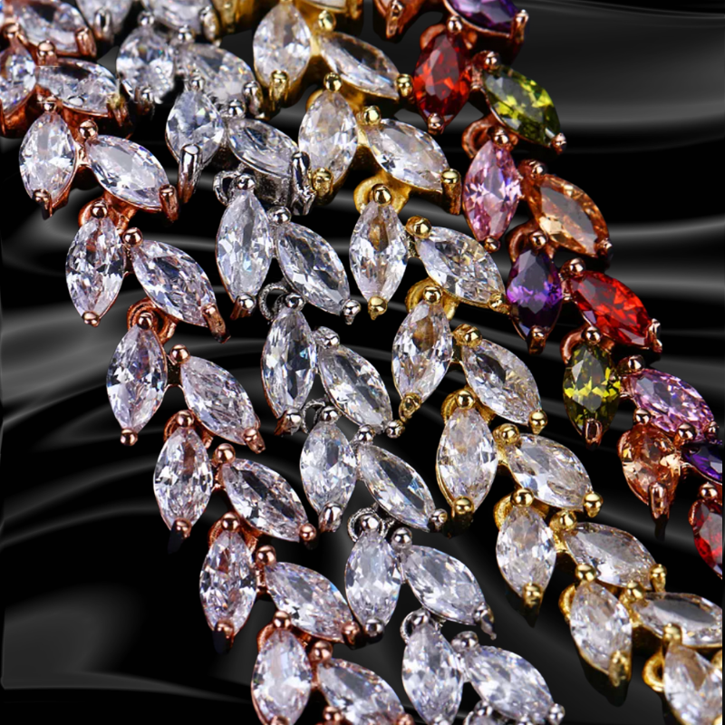 Crystal Leaf Bracelet