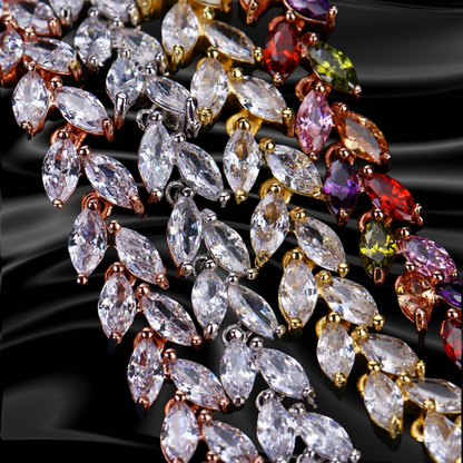 Crystal Leaf Bracelet